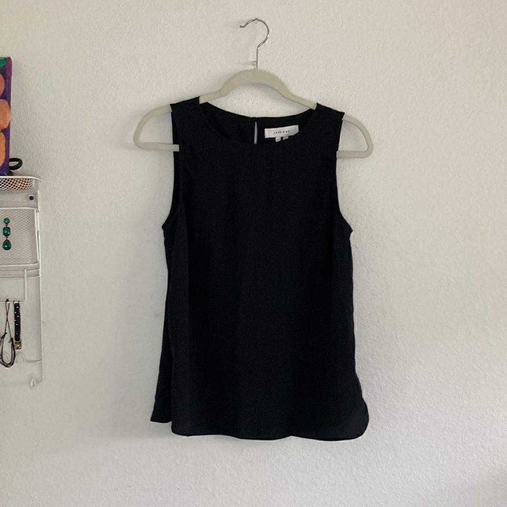 Women's Structured Minimalist Tank Top Black Size 2